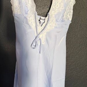 Princess Polly Lace Trim Chemise - Light Blue